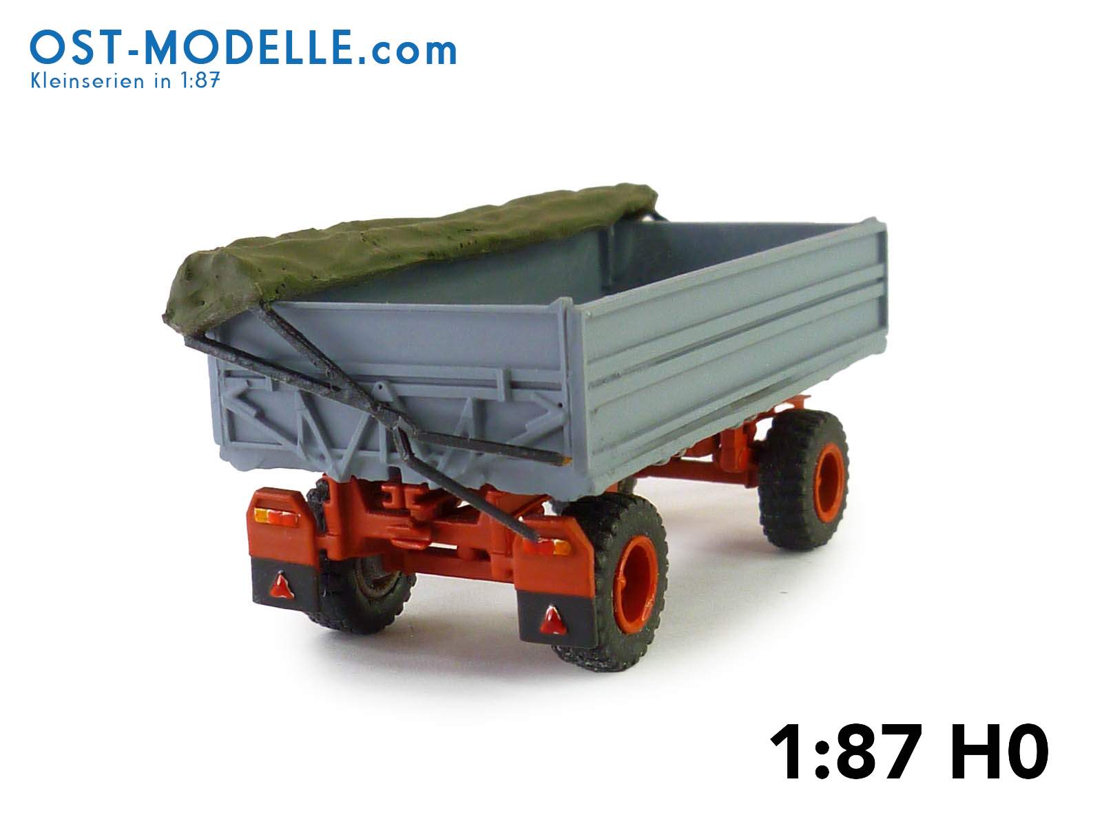 HW 80.11 ND Kippaufbau offene Plane grau rot